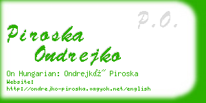 piroska ondrejko business card